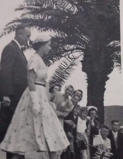 My favourite photo of Queen Elizabeth taken at BHP during her visit in 1954. It was taken by my uncle Alec Schrader who was a metallurgist at the BHP. He was also an avid photographer who developed his own films. He was often the BHP's official photographer.