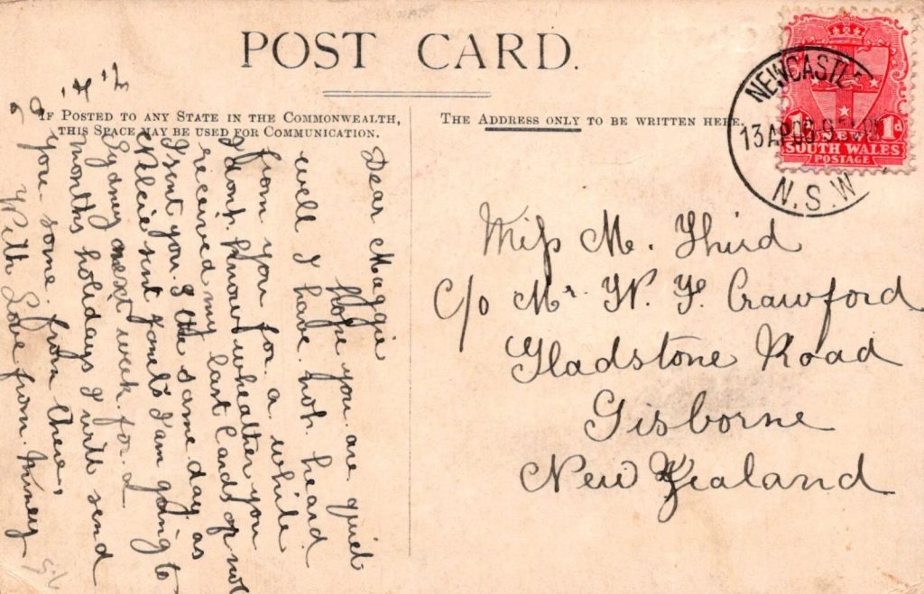 Victoria LIfeboat postcard - reverse